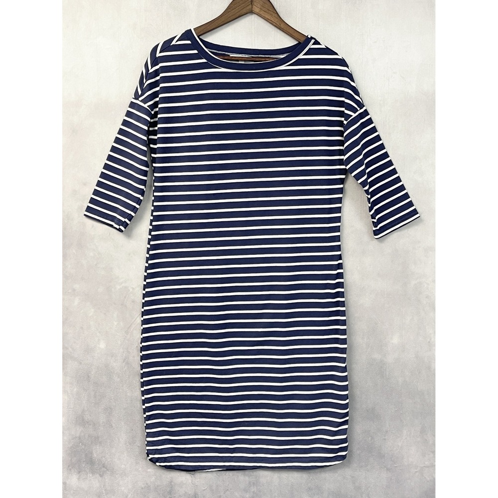 Sweet Salt Women Breton Stripe T-Shirt Dress Size S Stretch Nautical Preppy Chic